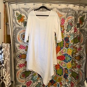 Beautiful white linen dress. like new
